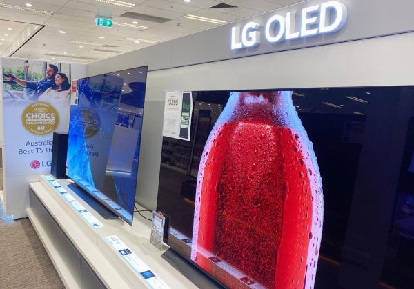 사진은 호주 하버노만 가전 매장에 진열된 LG 올레드 TV (사진=LG전자 제공)