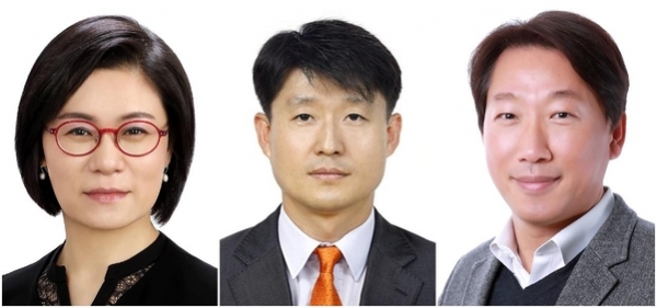 왼쪽부터 김희연, 이진규, 이현우 전무. (사진=LG디스플레이 제공)