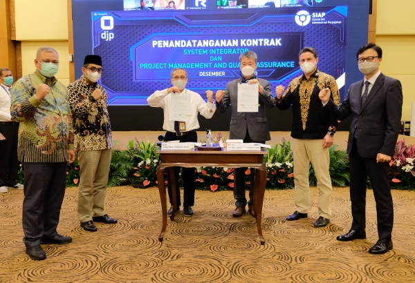자카르타에 위치한 인도네시아 국세청에서 국세 행정시스템 구축 계약식이 열렸다. (사진=LG CNS 제공)