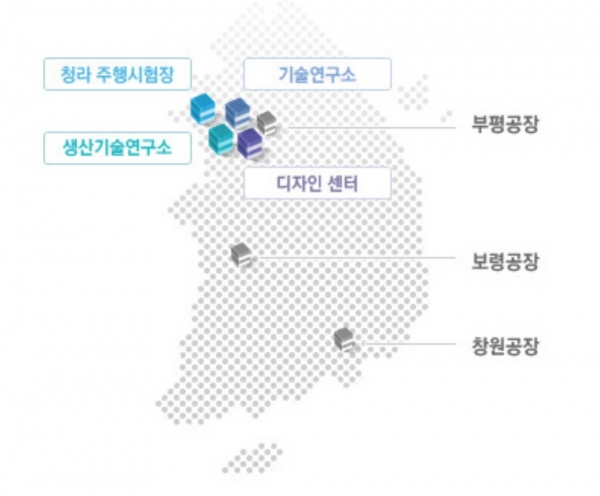 한국GM 주요사업장/홈페이지