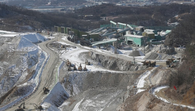 올해 1월 매몰 사고가 일어난 삼표산업 양주사업소 모습 (사진=연합뉴스)