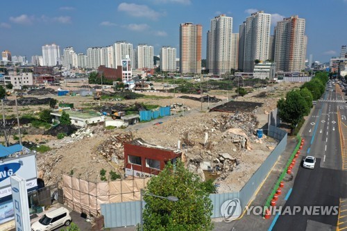 광주 학동4구역 철거건물 붕괴 상흔 (사진=연합뉴스)